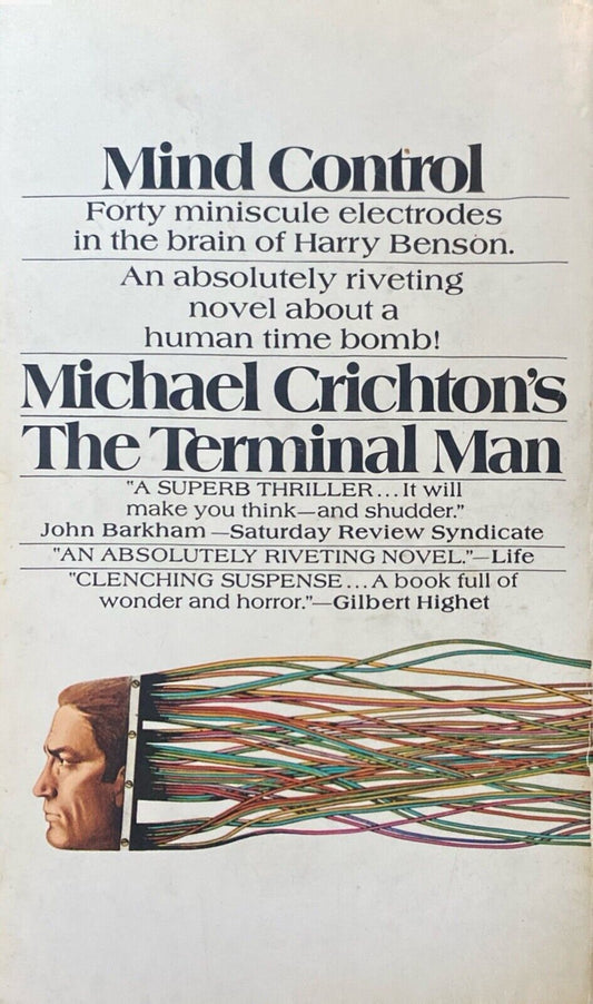 The Terminal Man by Michael Crichton 1973 Bantam X7545 Paperback