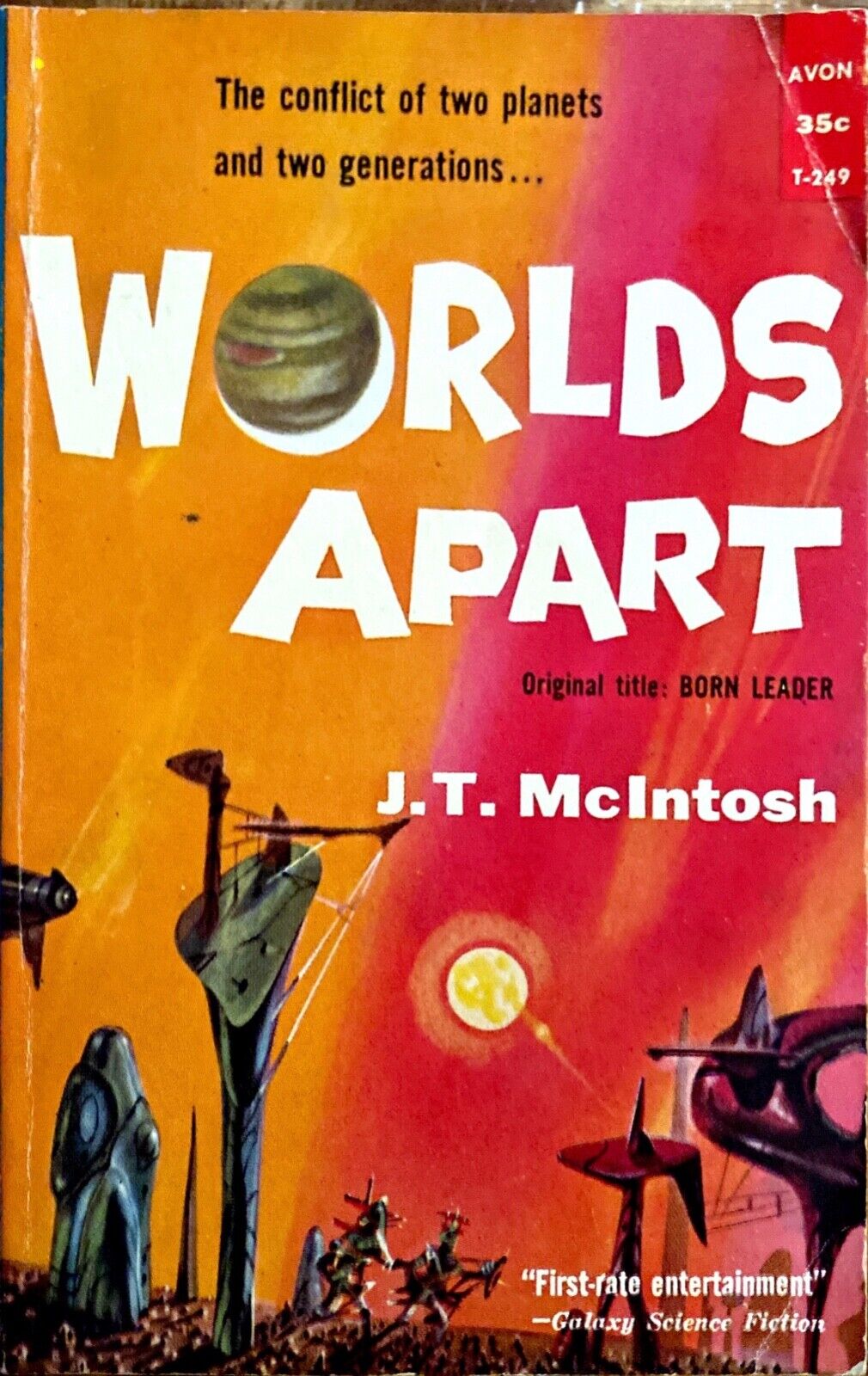 Worlds Apart by J.T. McIntosh 1954 Avon T-249 Paperback