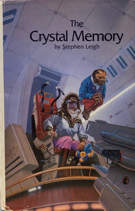 The Crystal Memory by Stephen Leigh 1987 Avon Hardcover BCE
