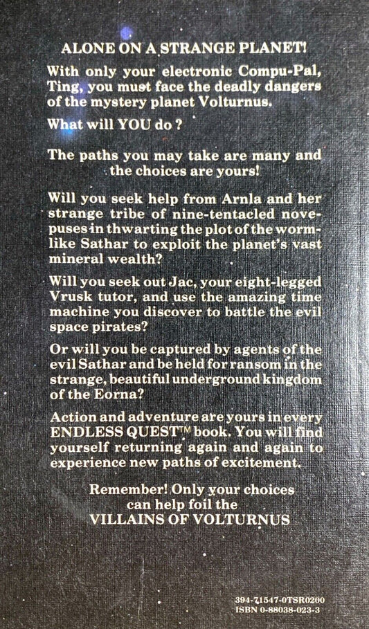 Villains of Volturnus by Jean Blashfield 1983 TSR Paperback D&D Endless Quest