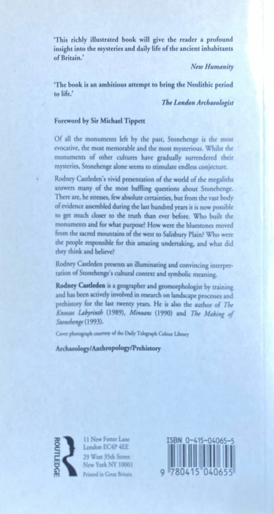 The Stonehenge People by Rodney Castleden 1998 Routledge Trade Paperback