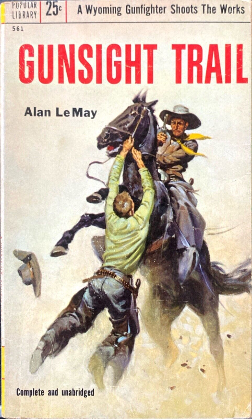 Gunsight Trail by Alan LeMay 1954 Popular Library 561 Paperback