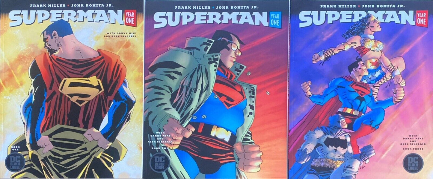 DC Comics Black Label Superman: Year One #1-3 Modern Age 2019 Miller Variant
