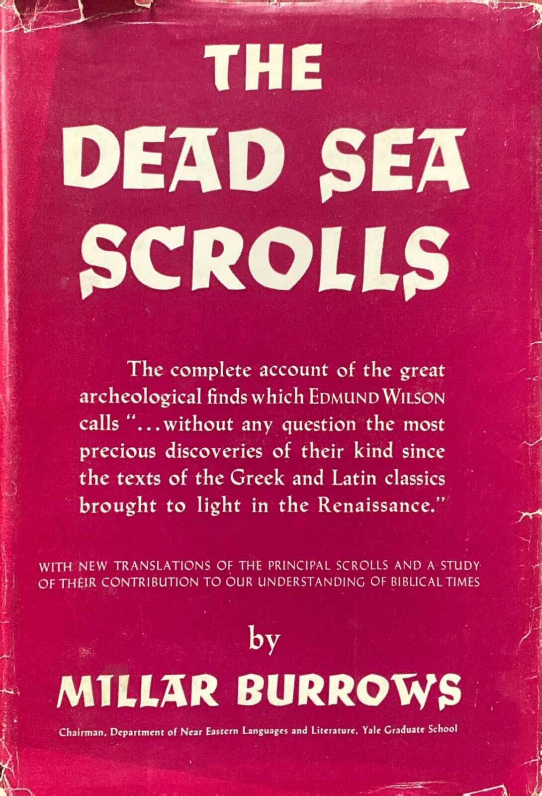The Dead Sea Scrolls by Millar Burrows 1960 Viking Hardcover