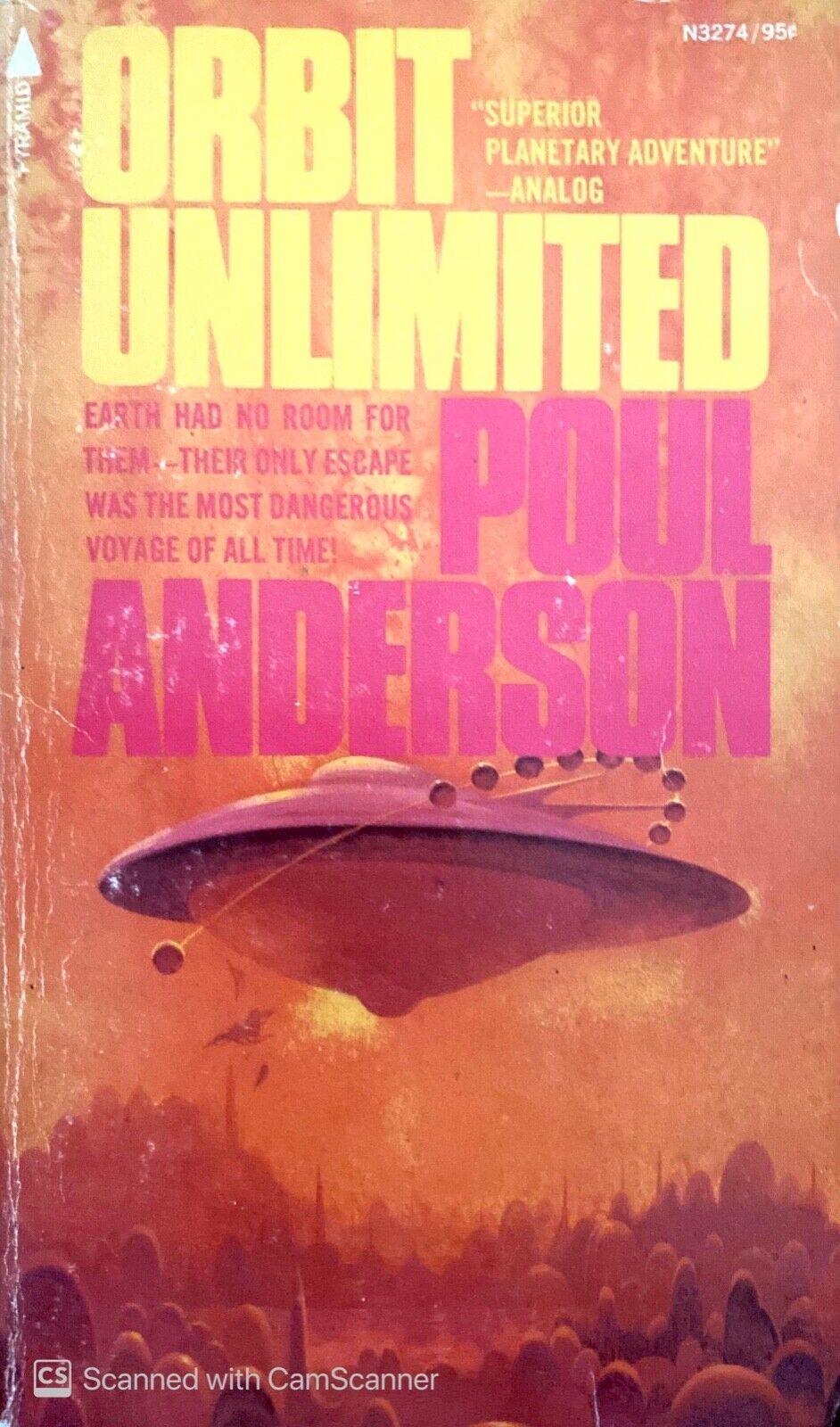 Orbit Unlimited by Poul Anderson 1974 Pyramid N3274 Paperback