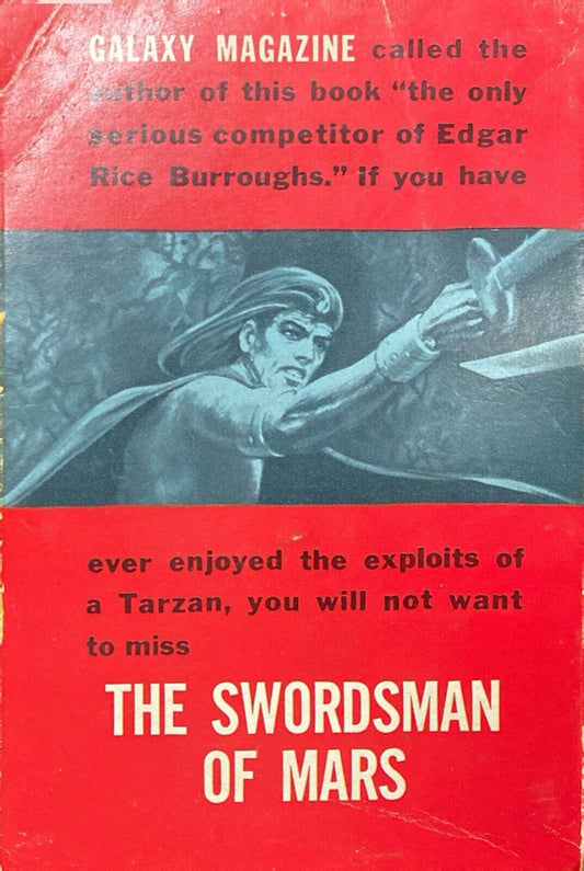 The Swordsman of Mars by Otis Adelbert Kline 1960 Ace D-516 Paperback
