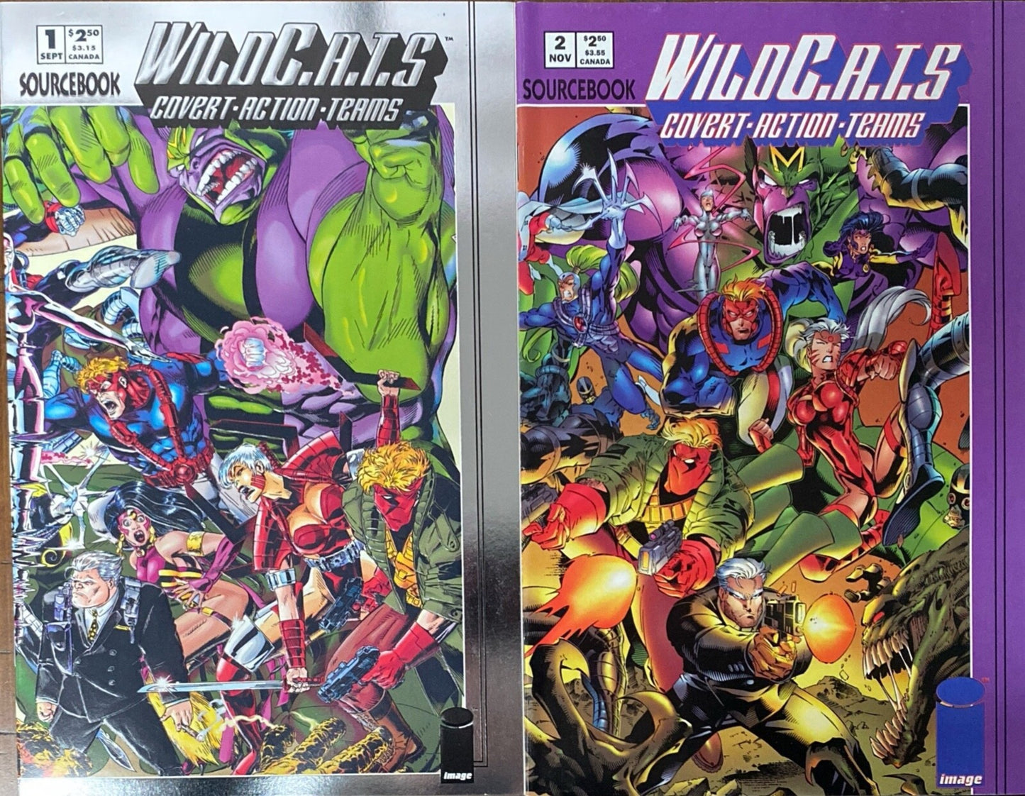 Image Comics WildC.A.T.S. Sourcebook #1-2 Modern Age 1993 Complete