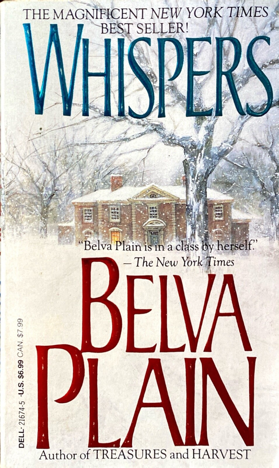 Whispers by Belva Plain 1994 Dell Paperback