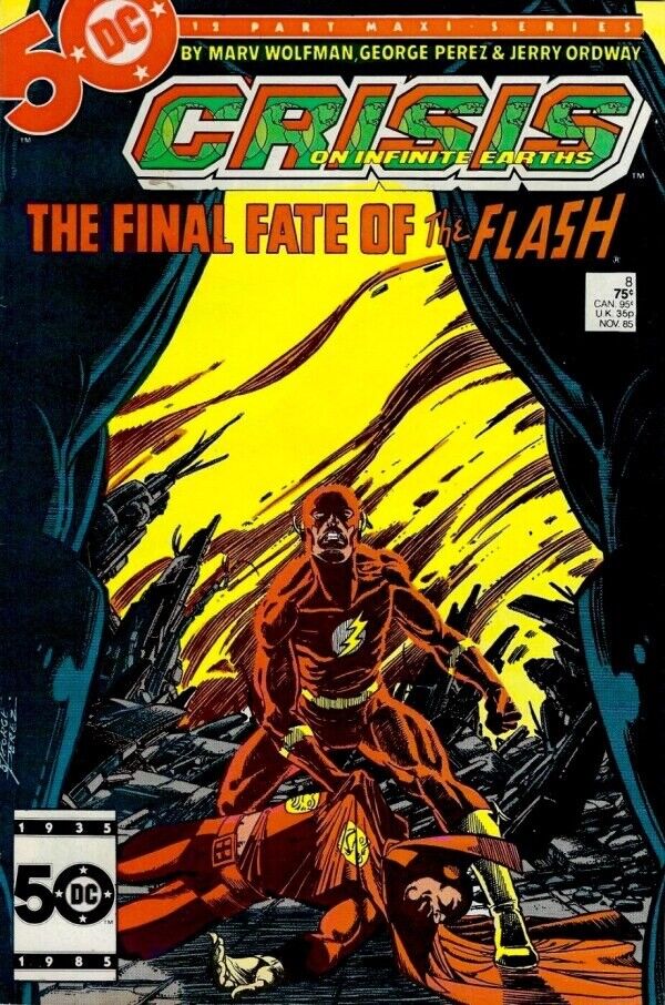 DC Comics Crisis on Infinite Earths #8 Copper Age 1985 Death Flash (Barry Allen)