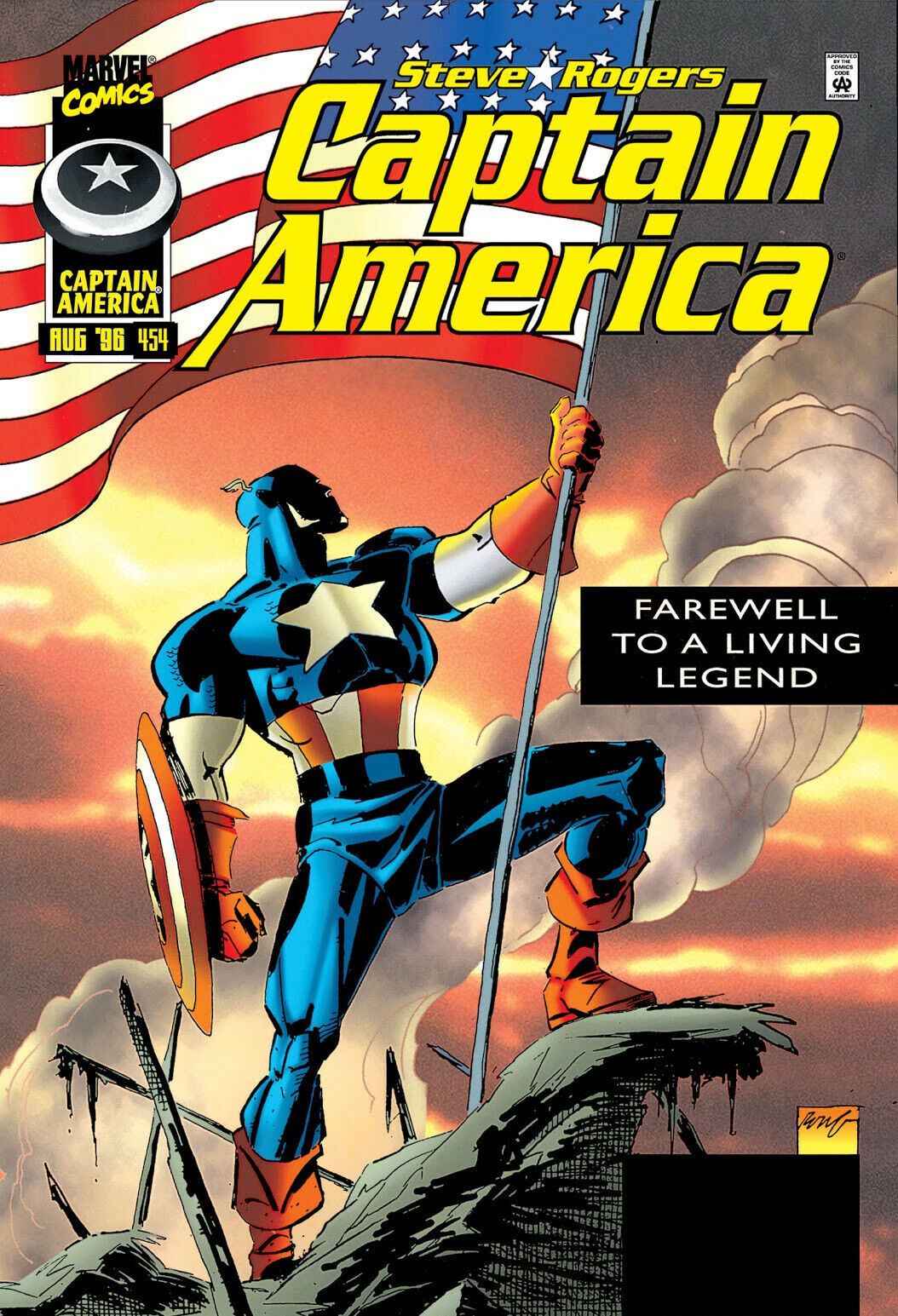 Marvel Comics Captain America #454 Modern Age 1996 Newsstand