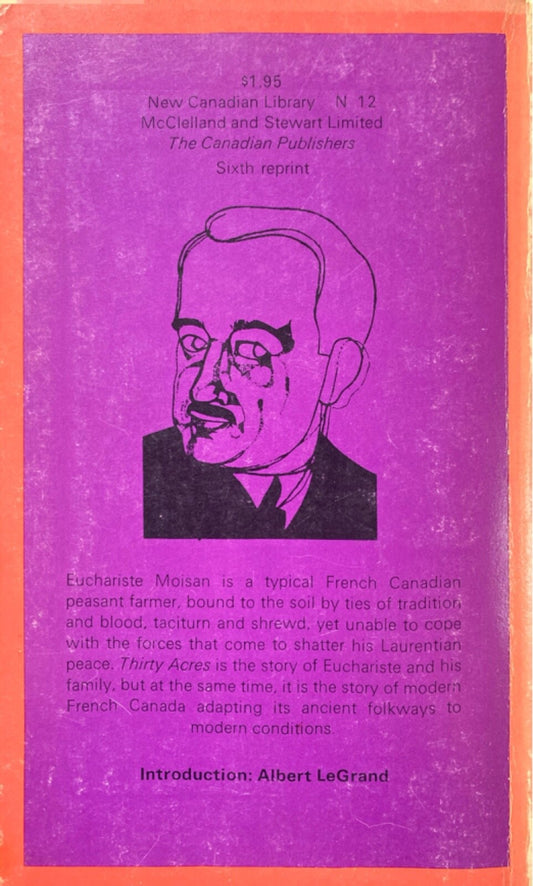 Thirty Acres by Ringuet 1968 New Canadian Library Paperback