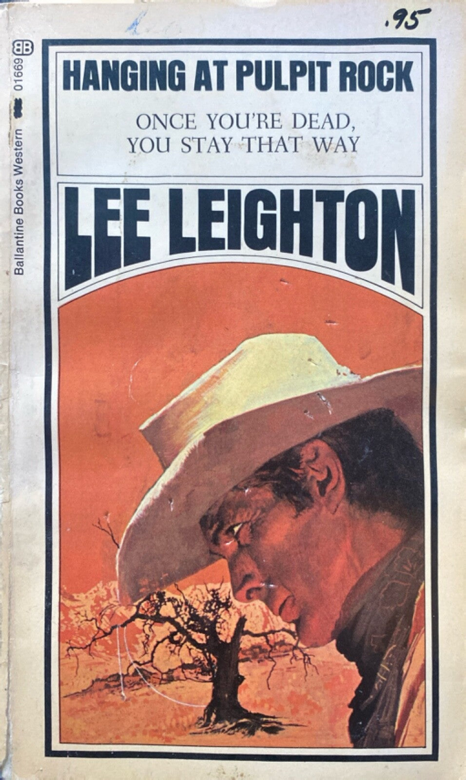Hanging at Pulpit Rock by Lee Leighton 1969 Ballantine 01669 Paperback