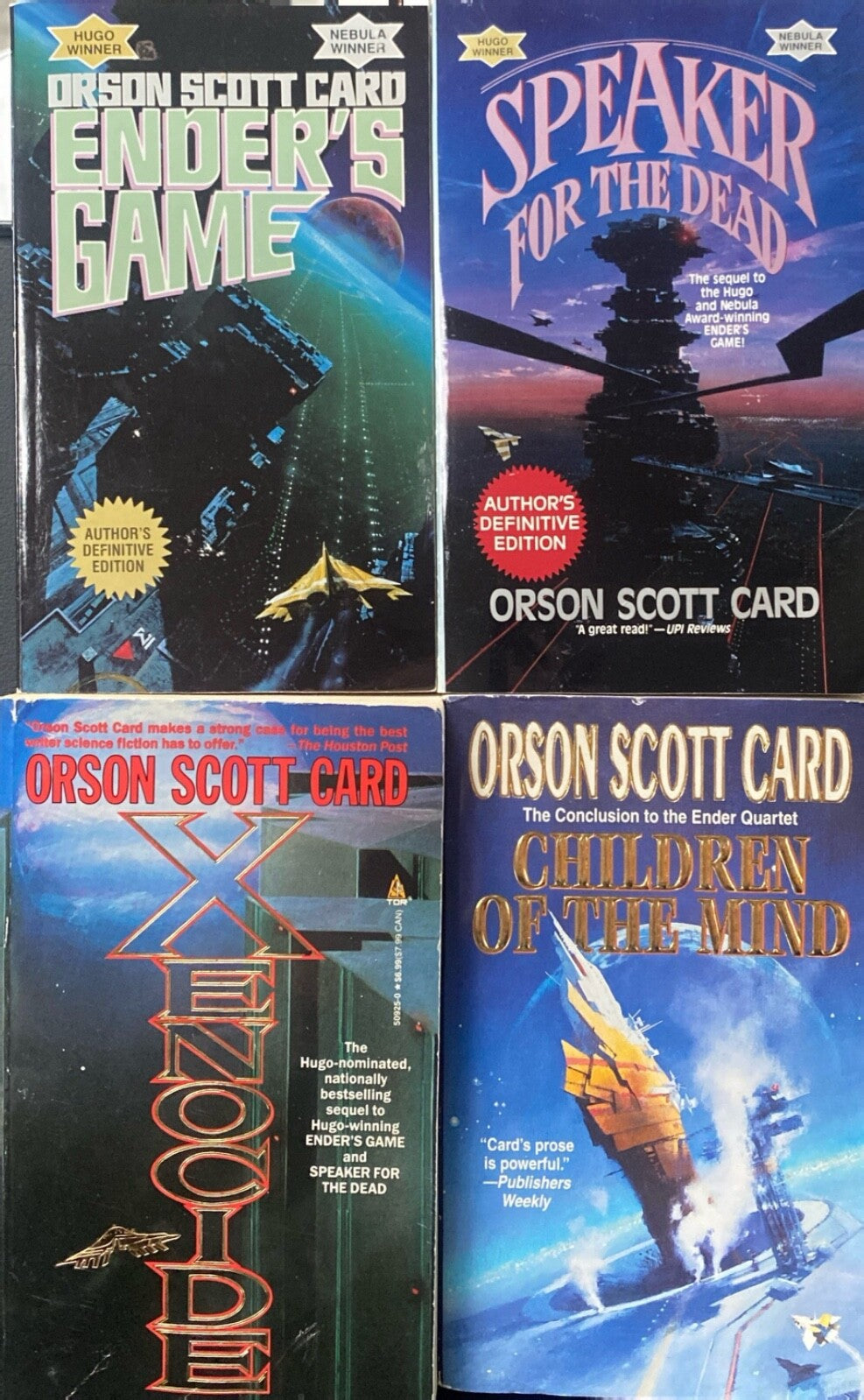 The Ender Quartet by Orson Scott Card 1990s Tor Paperback
