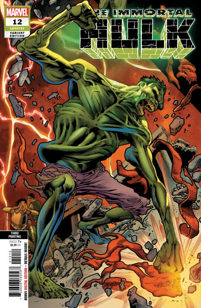 Marvel Comics Immortal Hulk #12 Legacy #729 Modern Age 2019 3rd Print Variant