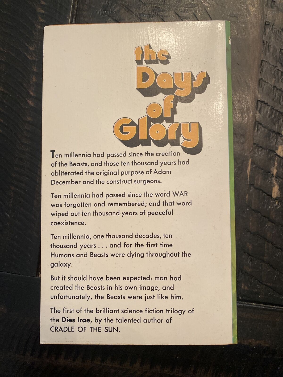 The Days of Glory by Brian M. Stableford 1971 Ace 14000 Paperback