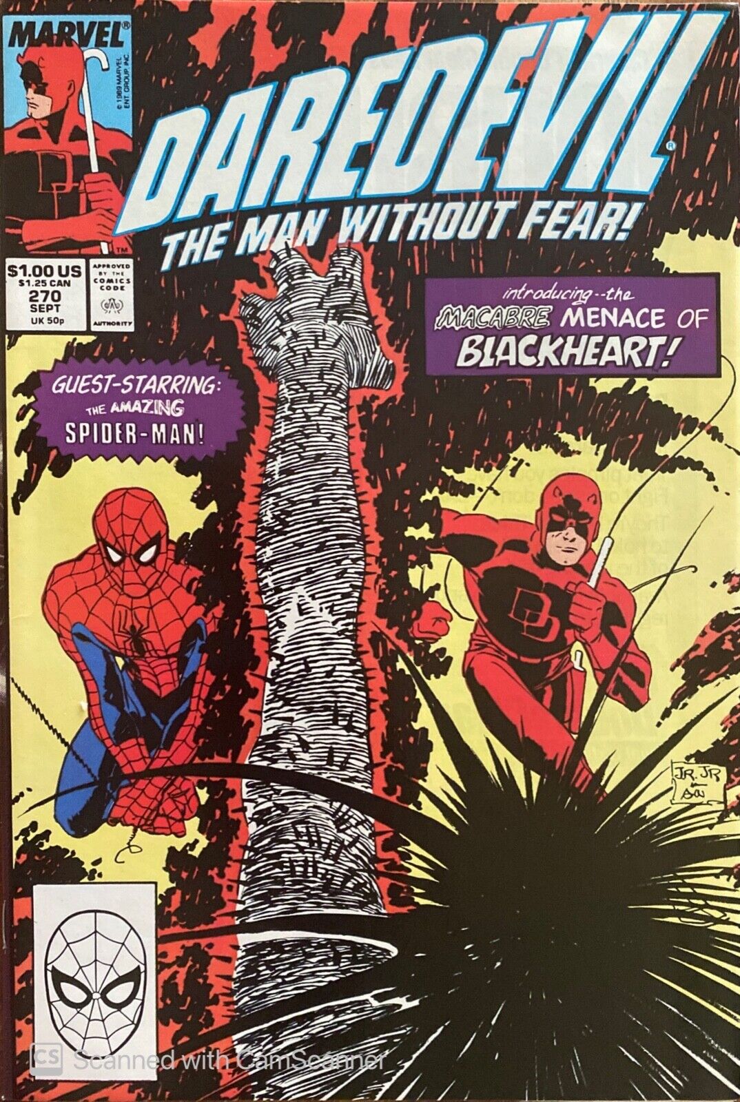 Marvel Comics Daredevil #270 Copper Age 1989 First Blackheart