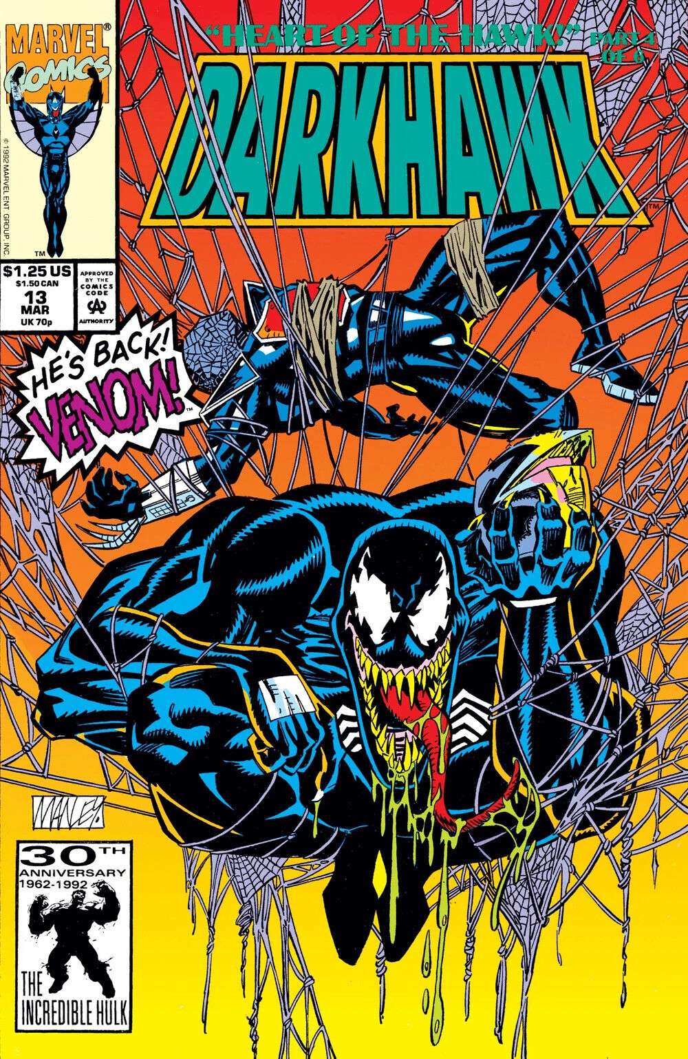 Marvel Comics Darkhawk #13 Modern Age 1992 Venom