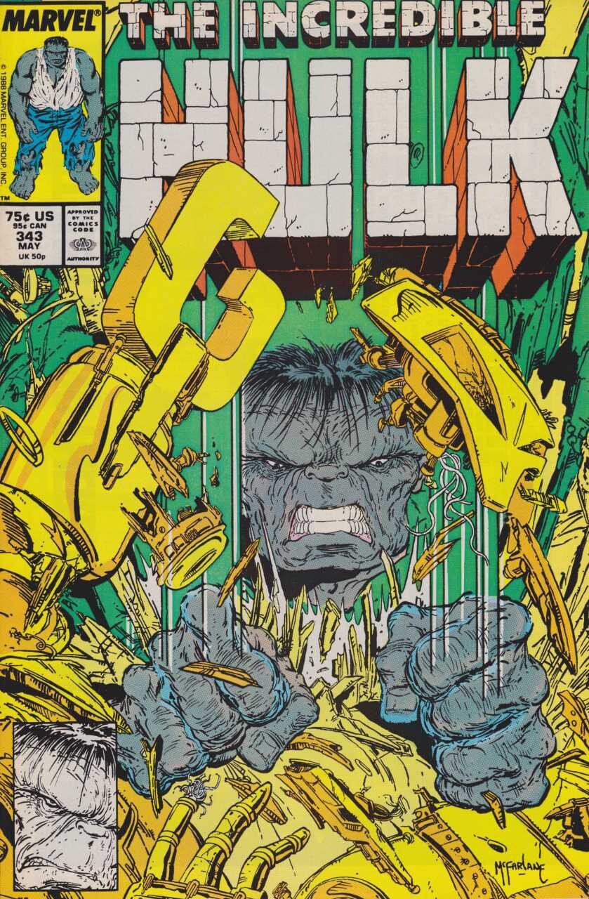 Marvel Comics Incredible Hulk #343 Copper Age 1988 McFarlane