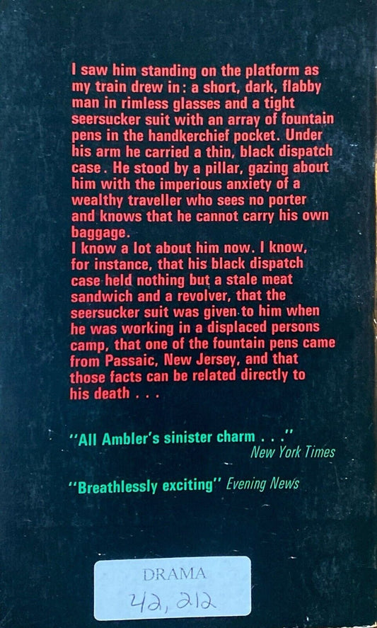 Judgment on Deltchev by Eric Ambler 1969 Fontana Paperback UK Import