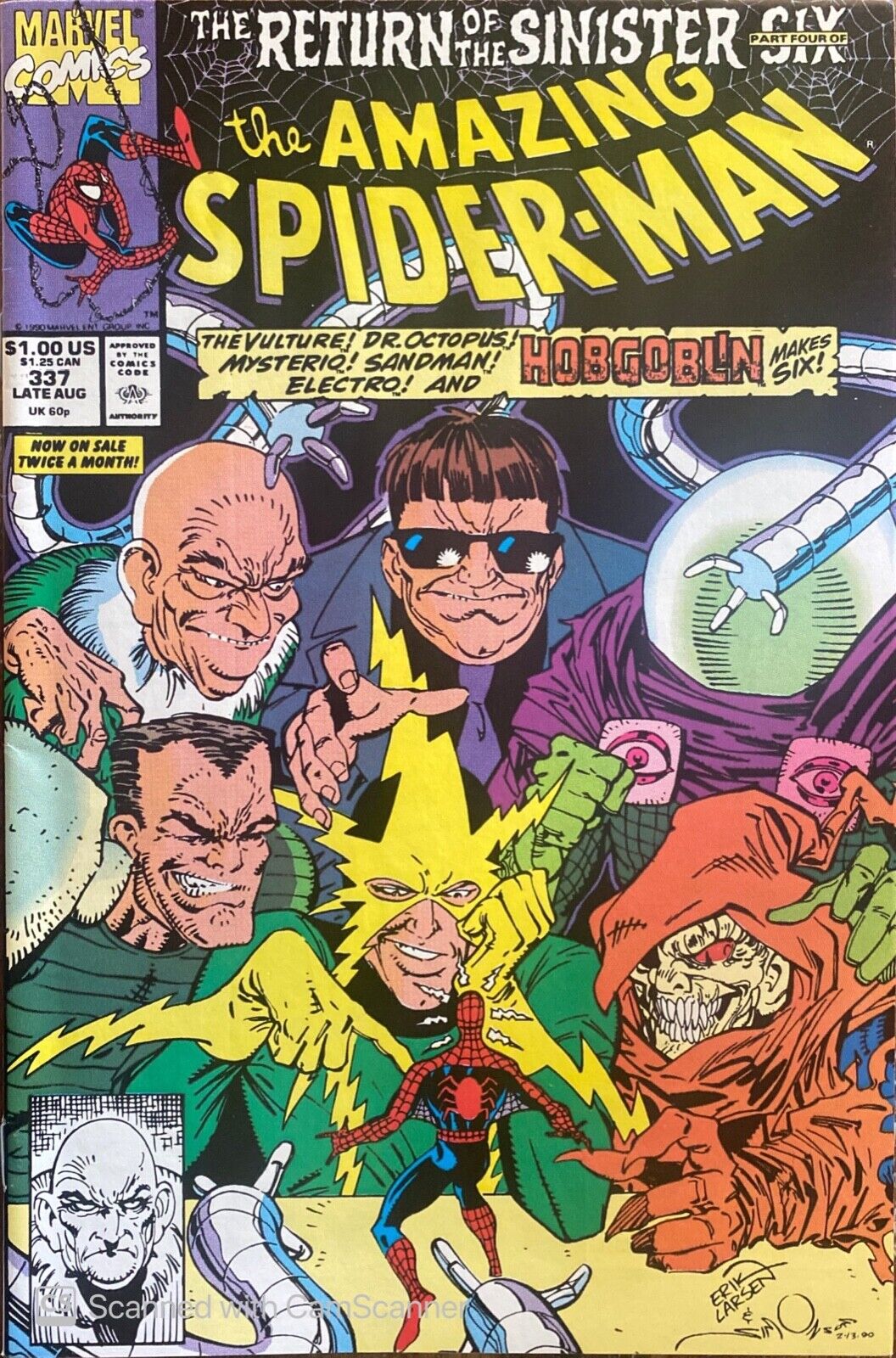 Marvel Comics Amazing Spider-man #337 Copper Age 1990
