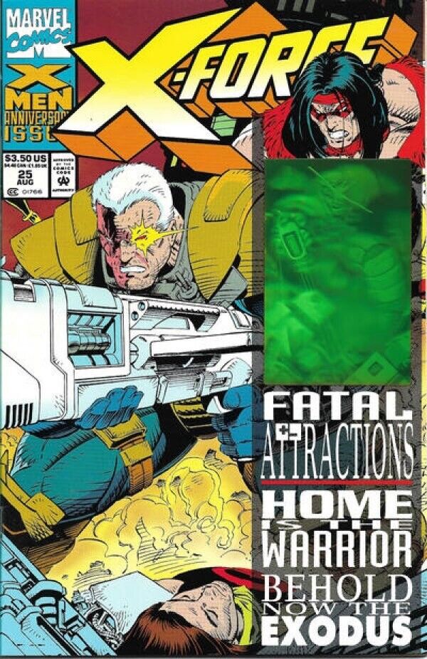 Marvel Comics X-Force #25 Modern Age 1993 Hologram Fatal Attractions