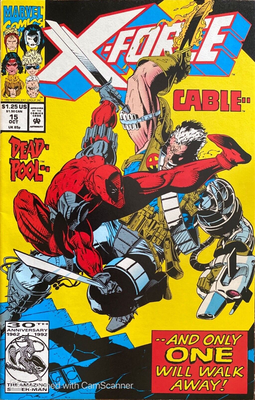 Marvel Comics X-Force #15 Modern Age 1992 Deadpool Cable