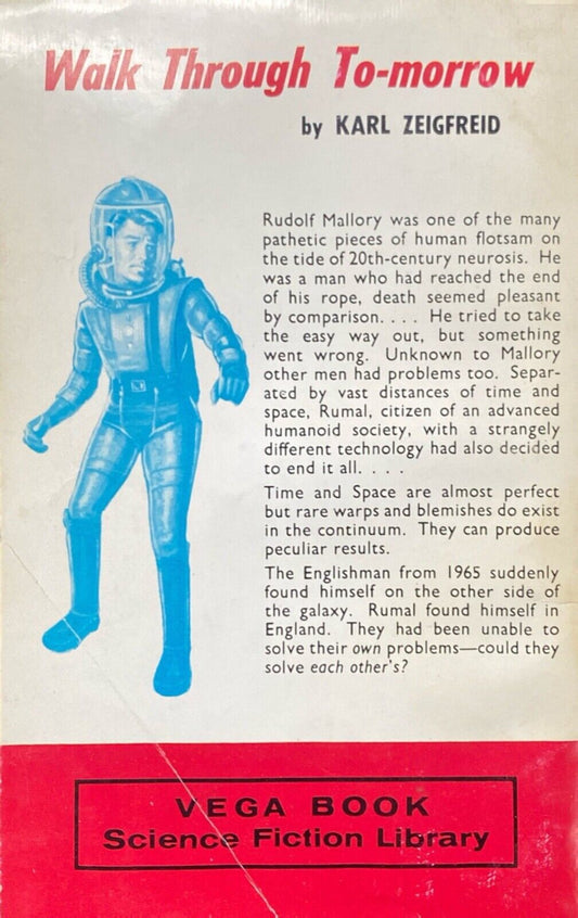 Walk Through To-morrow by Karl Ziegfreid 1963 Vega VSG-1 Paperback