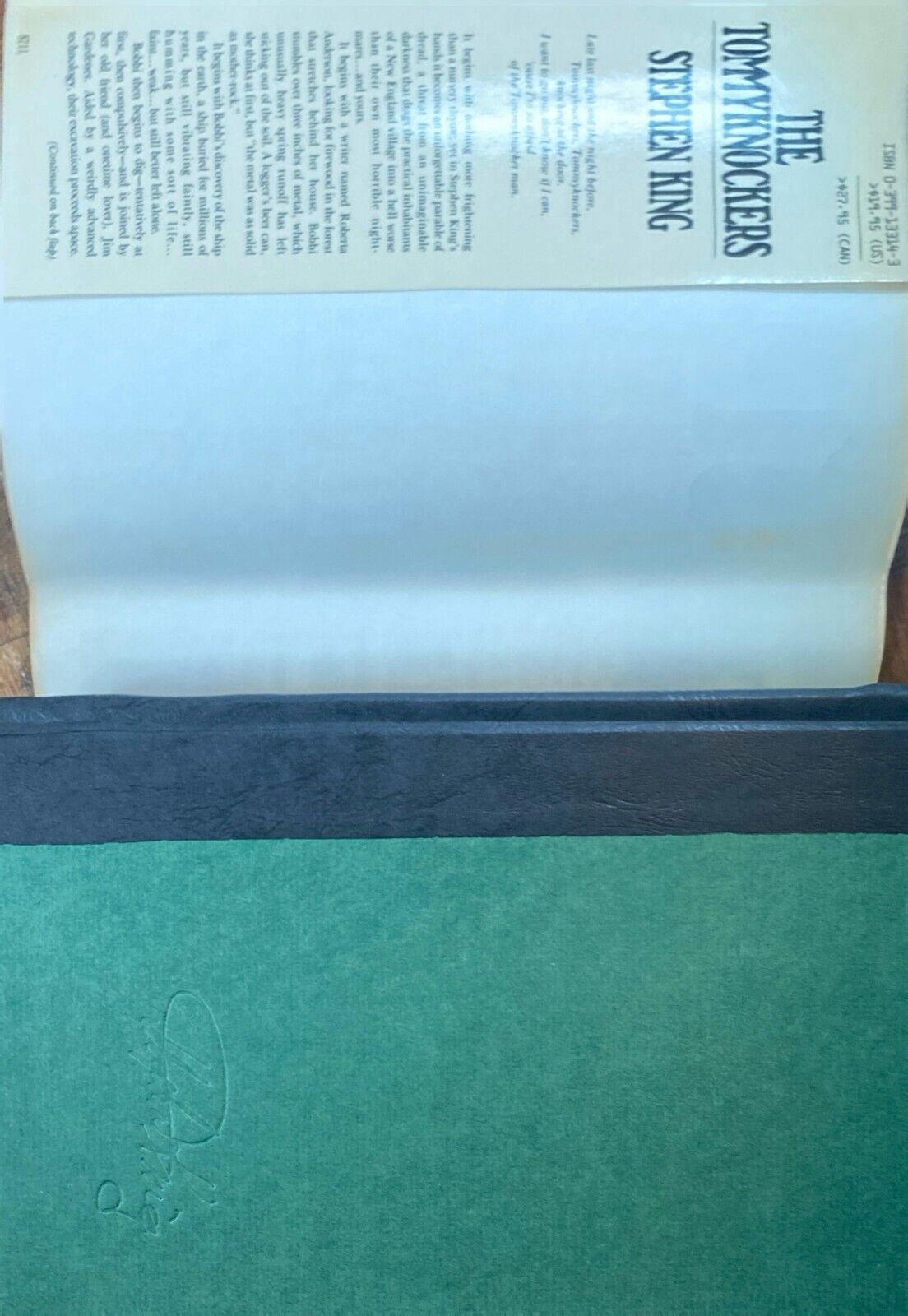 The Tommyknockers by Stephen King 1987 Putnam Hardcover First Edition