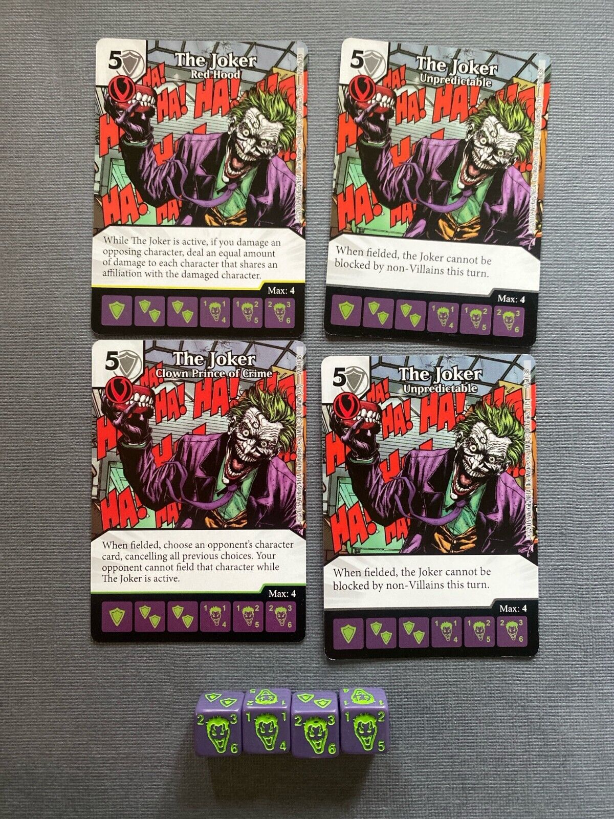 Wizkids DC Dice Masters Justice League The Joker Set +4 dice