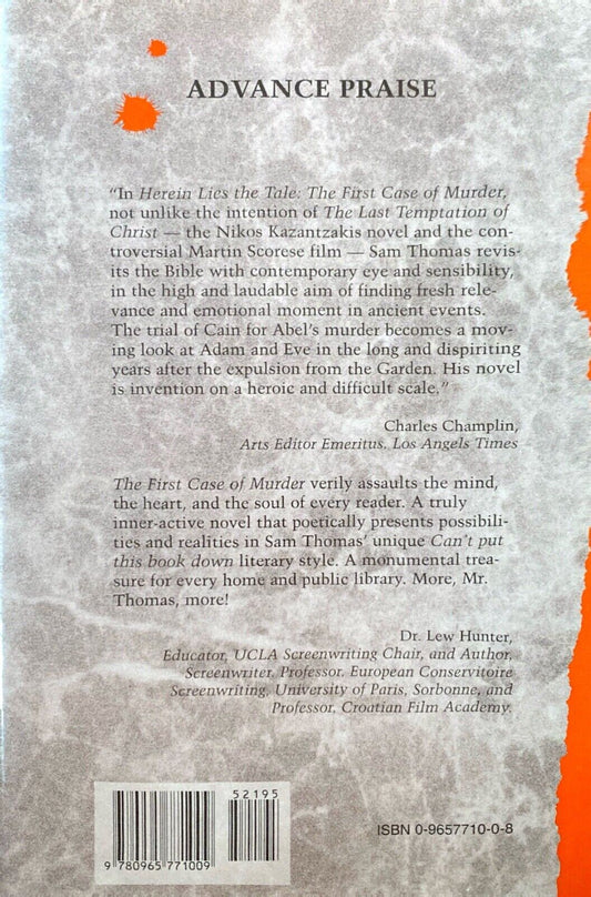 Herein Lies the Tale: The First Case of Murder by Sam Thomas 1997 Hardcover