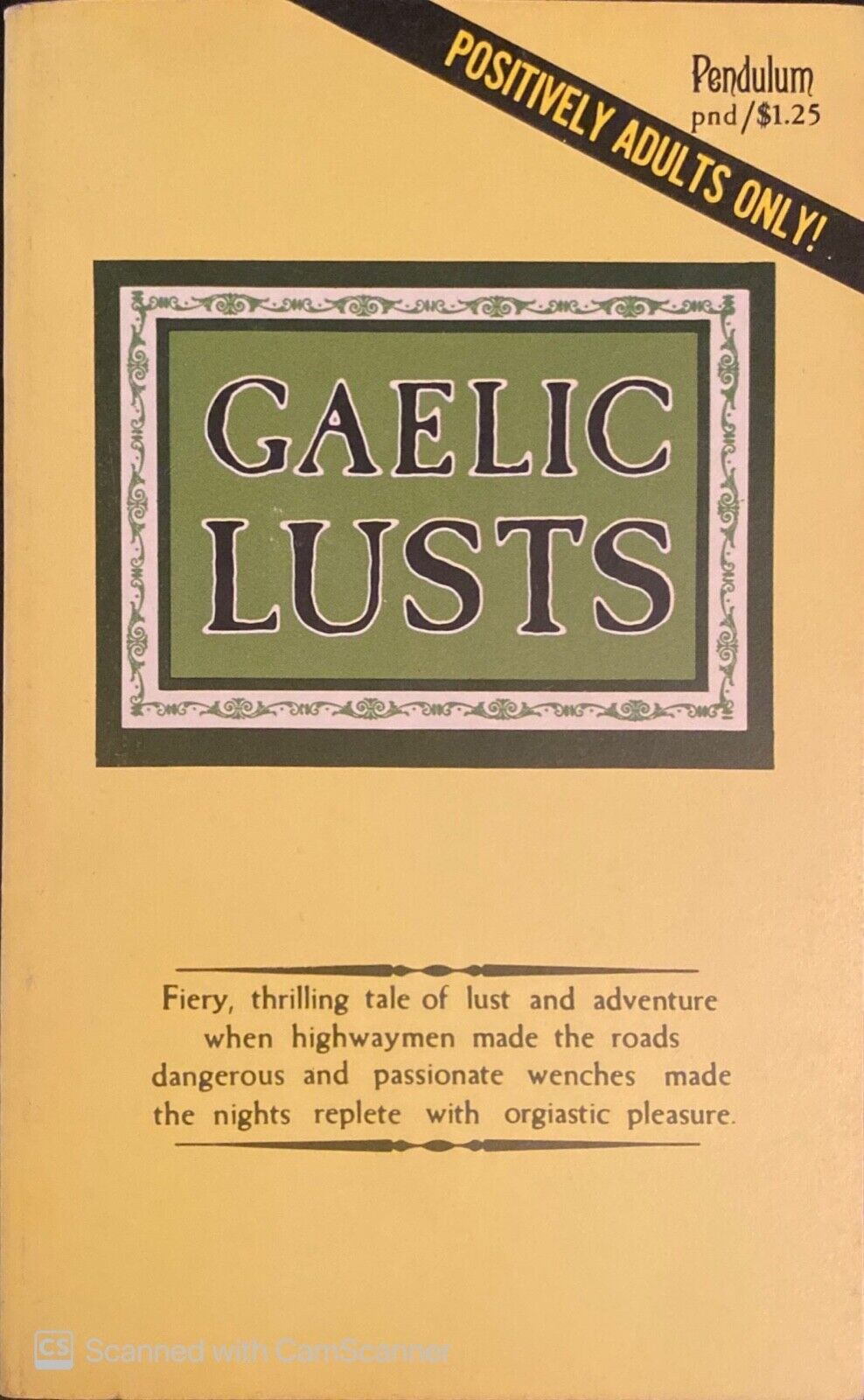 Gaelic Lusts by Anonymous 1969 Pendulum Paperback