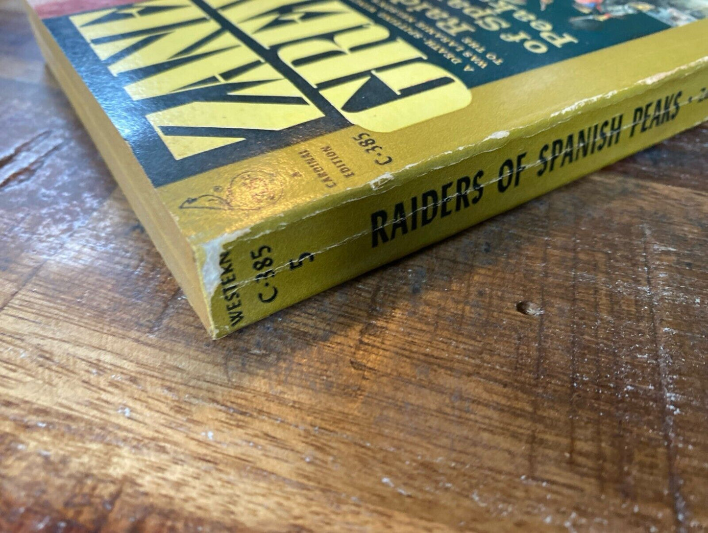 Raiders of Spanish Peaks by Zane Grey 1960 Pocket Cardinal C-385 Paperback First