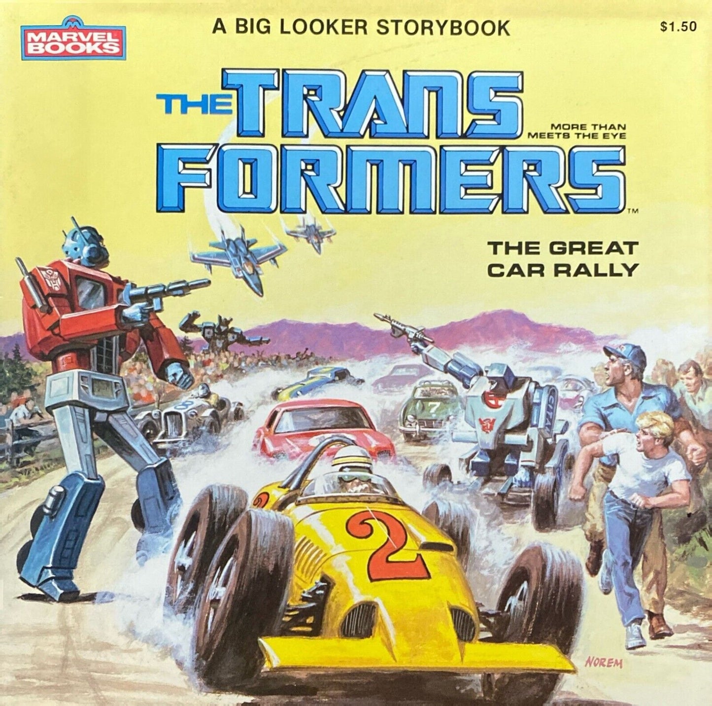 Transformers: The Great Car Rally by Dwight J. Zimmerman 1984 Marvel Paperback