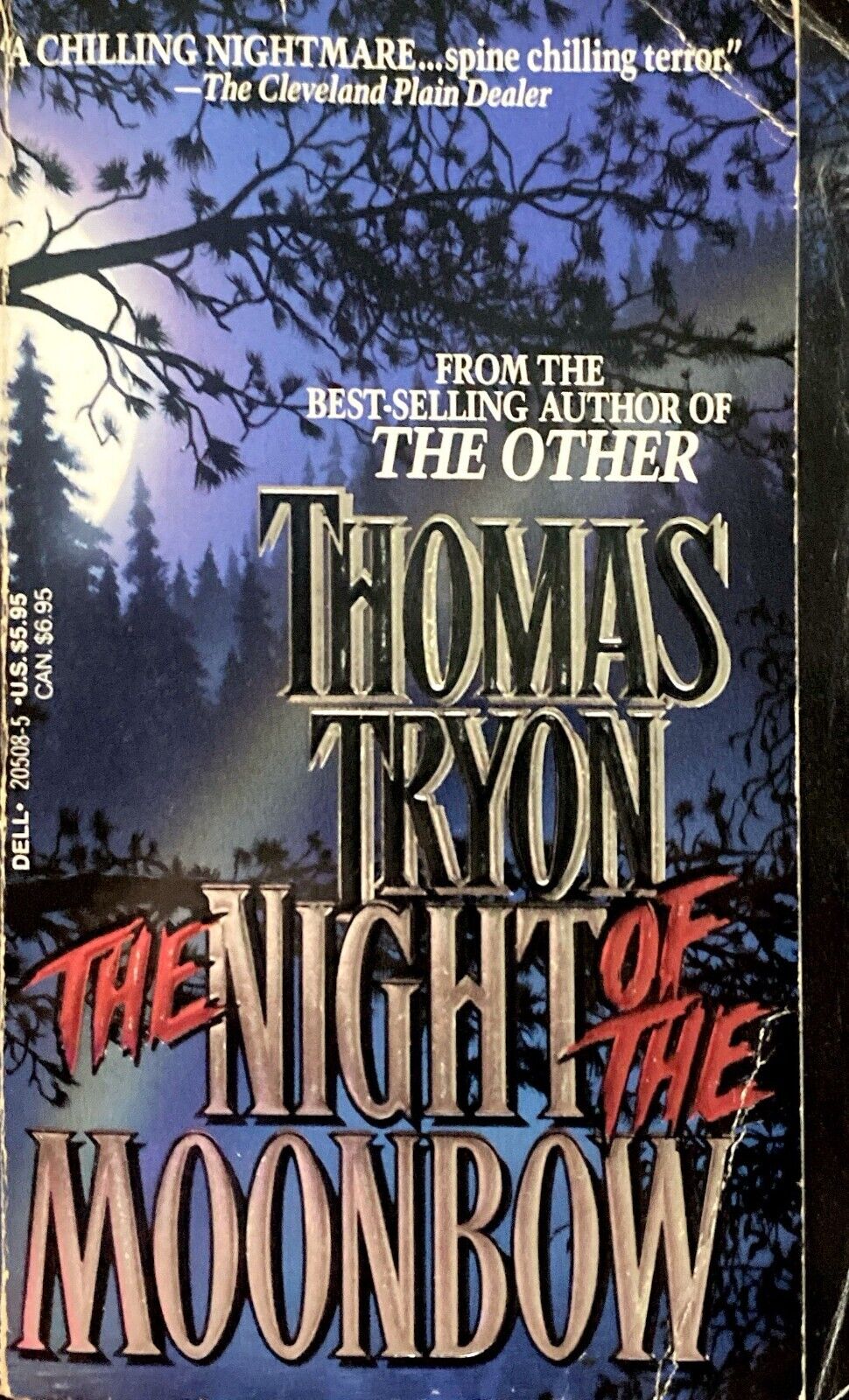 The Night of the Moonbow by Thomas Tryon 1990 Dell Paperback
