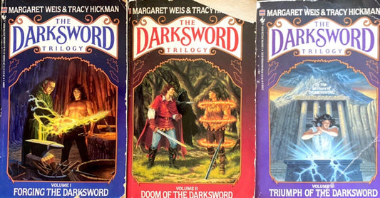 The Darksword Trilogy by Margaret Weis & Tracy Hickman Complete Bantam Paperback