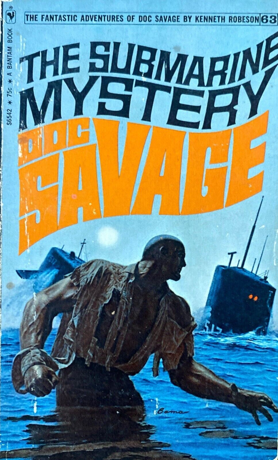 Doc Savage #63 The Submarine Mystery by Kenneth Robeson 1971 Bantam Paperback