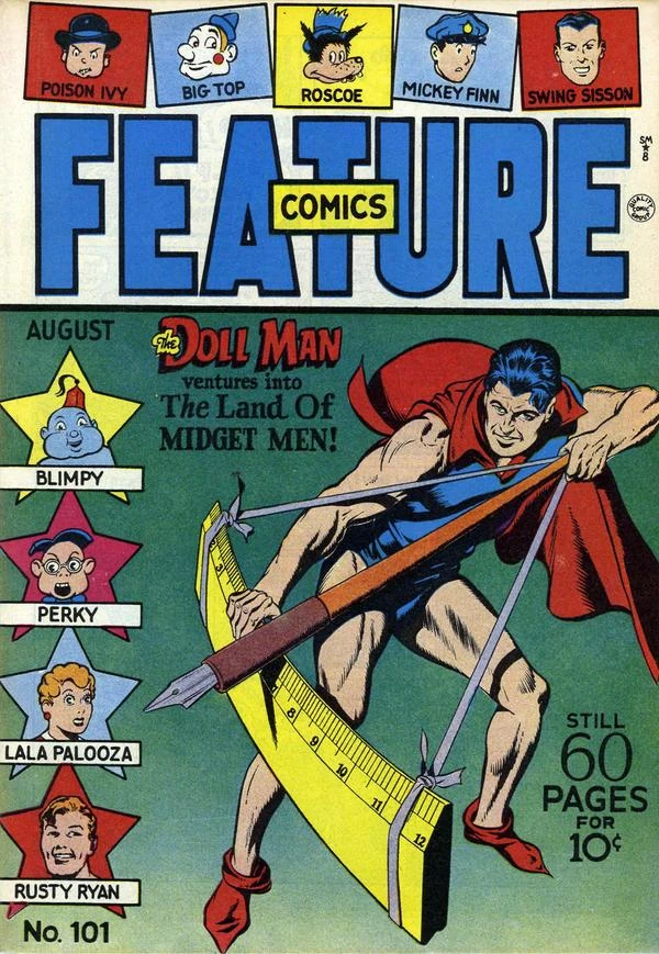Quality Comics Feature Comics #101 Golden Age 1946 Doll Man