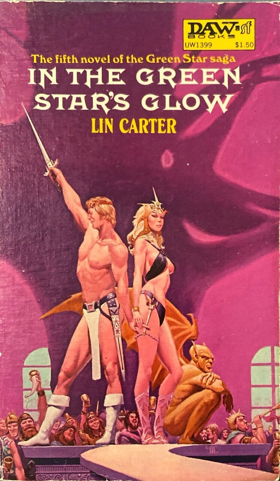 In the Green Star's Glow by Lin Carter 1976 Daw UW1399 Paperback