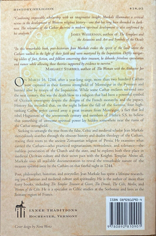 Montsegur and the Mystery of the Cathars by Jean Markale 2003 Paperback