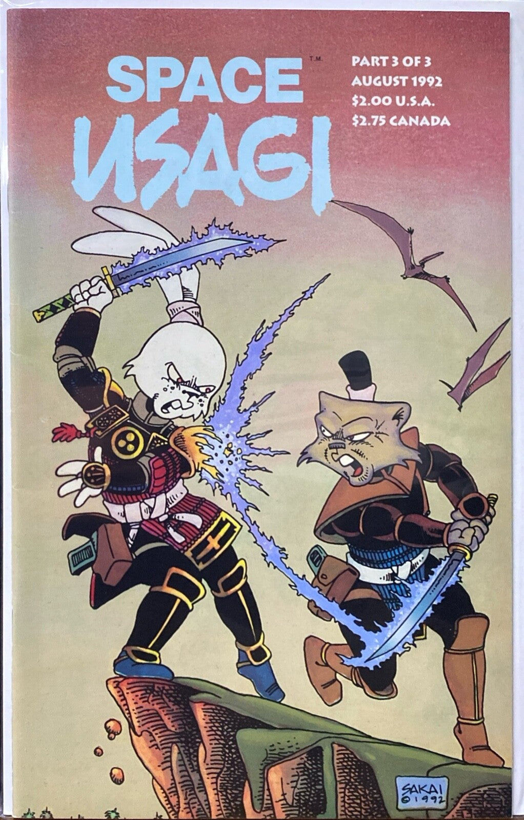 Mirage Comics Space Usagi #1-3 Modern Age 1992 Complete Series