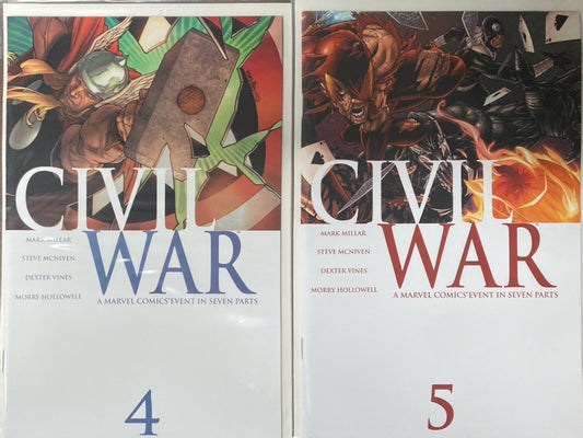 Marvel Comics Civil War #1-7 Modern Age 2015 Complete