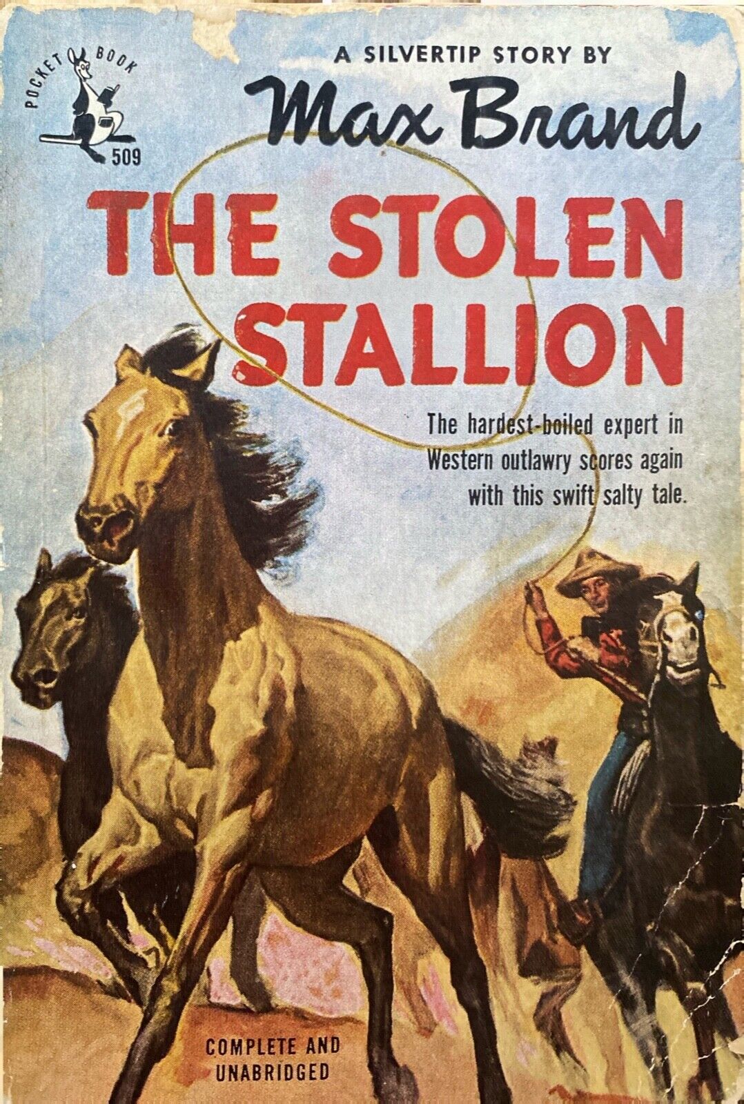 The Stolen Stallion by Max Brand 1948 Pocket 509 Paperback First