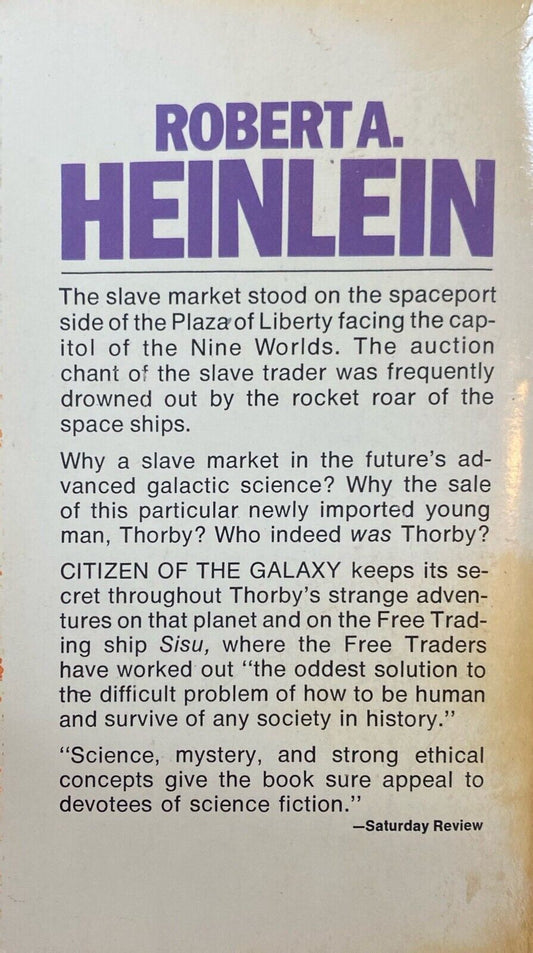 Citizen of the Galaxy by Robert Heinlein 1957 Ace 10600 Paperback