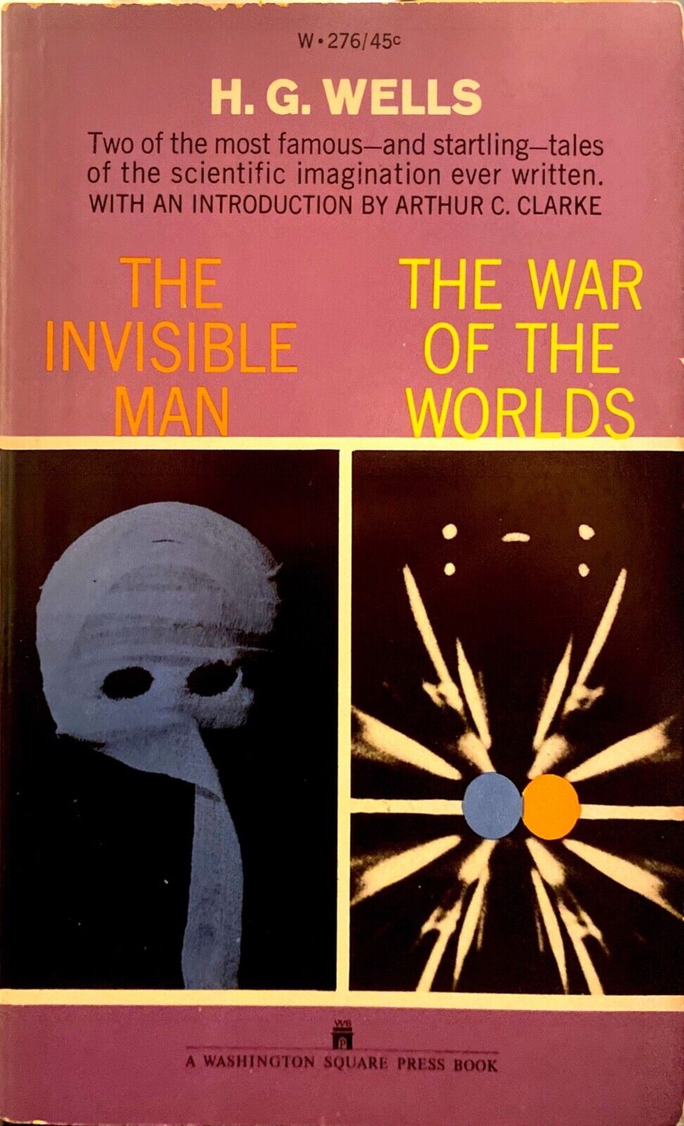 The Invisible Man The War of the Worlds by H.G. Wells 1962 Washington Paperback