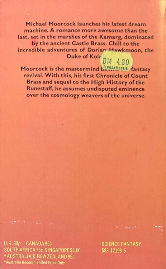 Count Brass by Michael Moorcock 1973 Mayflower Paperback