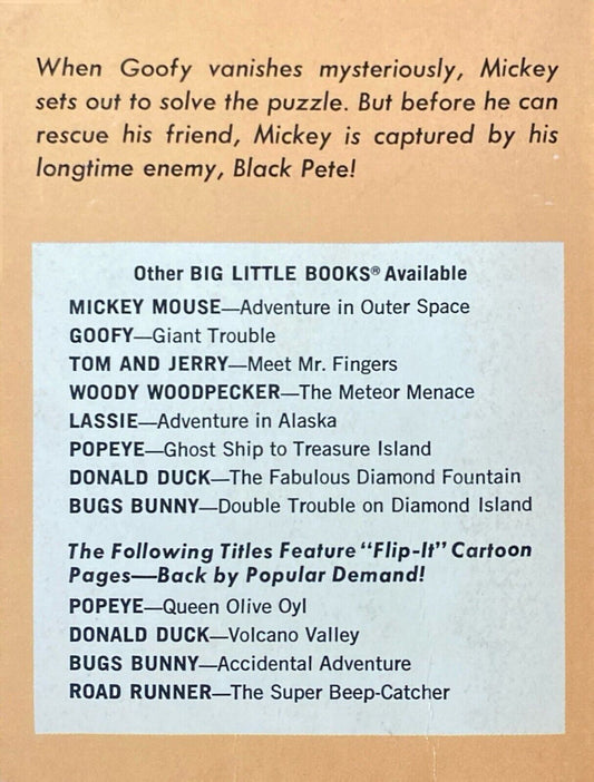 Walt Disney's Mickey Mouse: Adventures in Space 1968 Big Little Book 5750