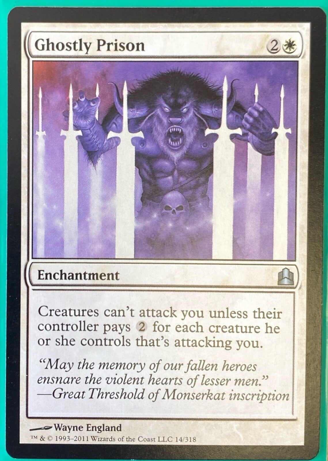 Magic the Gathering (MTG) Ghostly Prison Commander