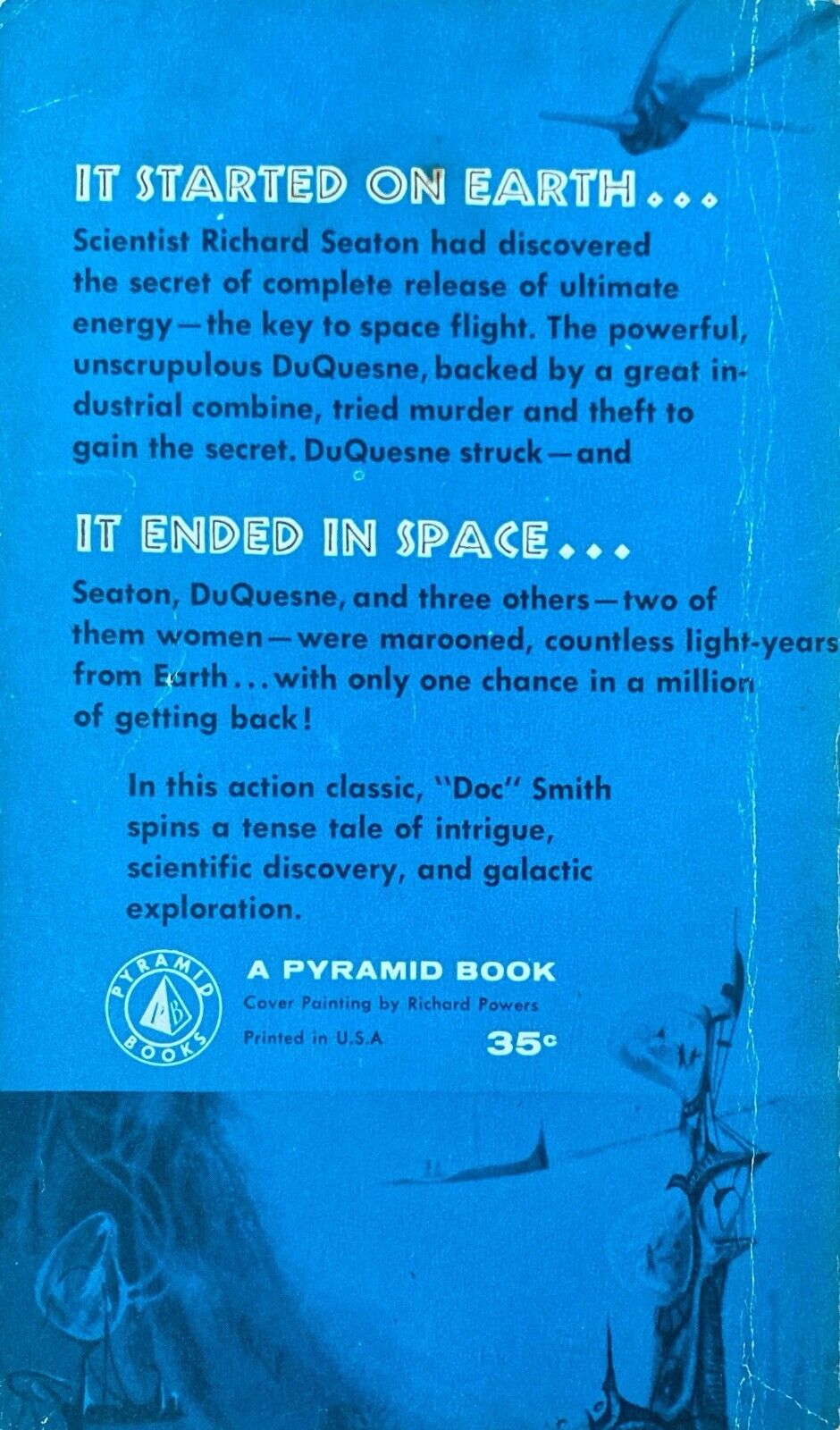 The Skylarks of Space by E.E. Doc Smith 1958 Pyramid G332 Paperback