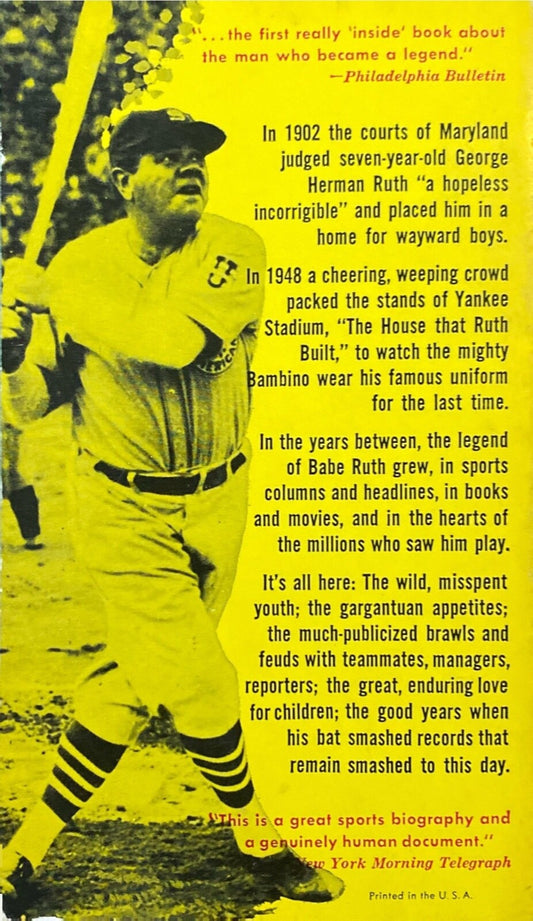 The Babe and I by Mrs. Babe Ruth with Bill Slocum 1959 Avon T-513 Paperback