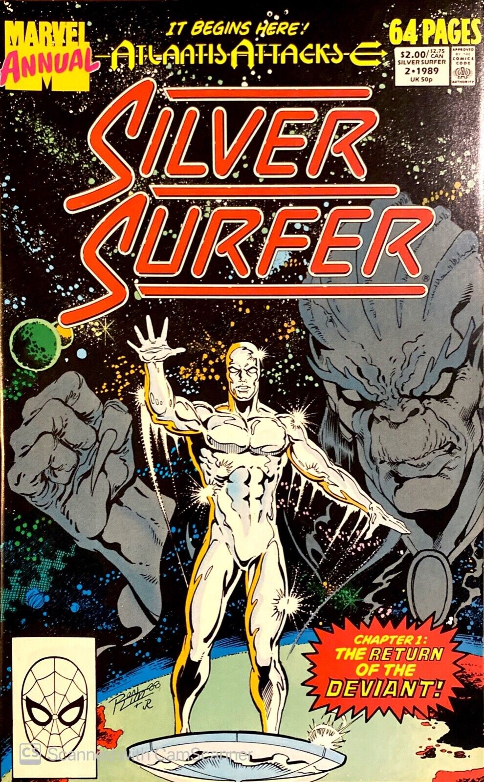 Marvel Comics Silver Surfer Annual #2 Copper Age 1989